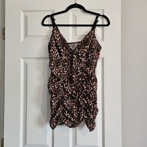 La Vie En Rose Brown and Black Camisole Top